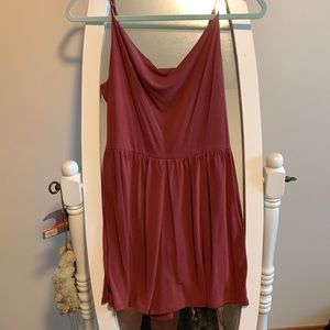 Draped neck romper